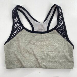 PINK Victoria's Secret Ultimate Pullover Racerback Sports Bra Size XS Gray/Green